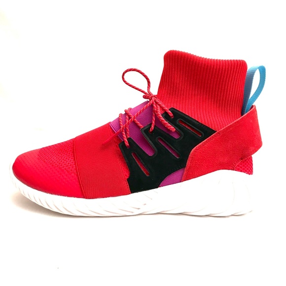 NEW adidas TUBULAR DOOM WINTER Shoes Red Size 11.5 - Picture 2 of 7